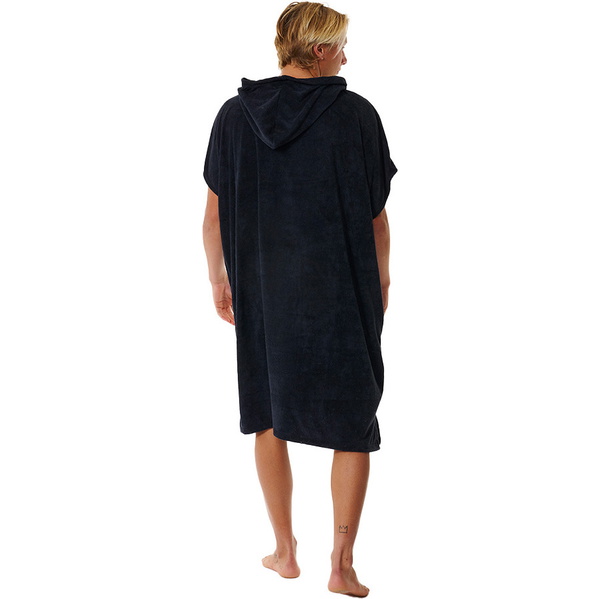 2026 Rip Curl Brand Hooded Towel Changing Robe / Poncho 00ZMTO - Black / Grey